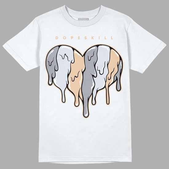 Jordan 4 Retro Frozen Moments DopeSkill T-Shirt Slime Drip Heart Graphic Streetwear - White 