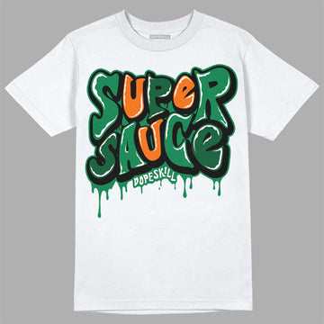 Green Sneakers DopeSkill T-Shirt Super Sauce Graphic Streetwear - White 