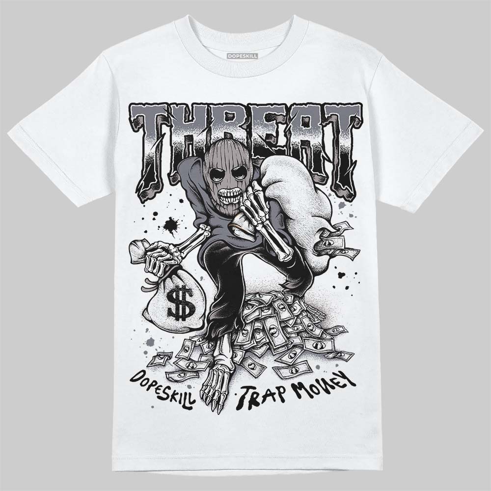 Lanvin Curb Sneakers White Anthracite DopeSkill T-Shirt Threat Graphic Streetwear - White 