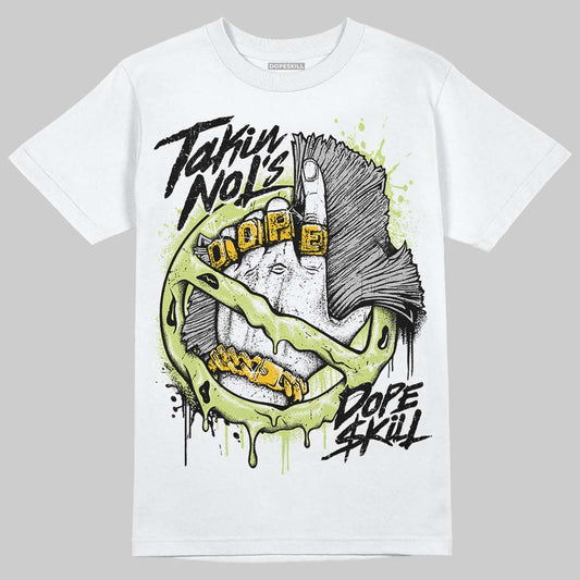 Jordan 5 “Luminous Green” DopeSkill T-Shirt Takin No L's Graphic Streetwear - White