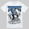 Air Foamposite One “International Blue” DopeSkill T-Shirt Threat Graphic Streetwear - White