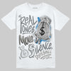 Jordan 9 Cool Grey DopeSkill T-Shirt Real Ones Move In Silence Graphic Streetwear - White