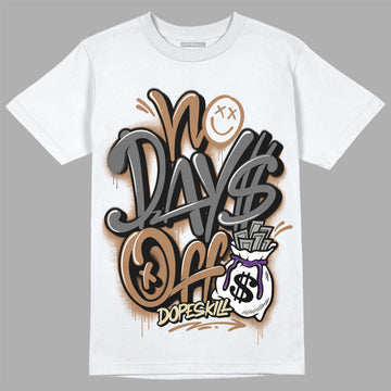 Jordan 6 WMNS Gore-Tex Brown Kelp DopeSkill T-Shirt No Days Off Graphic Streetwear - White