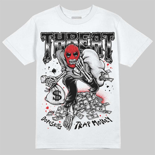 Jordan 4 “White Thunder” DopeSkill T-Shirt Threat Graphic Streetwear - White