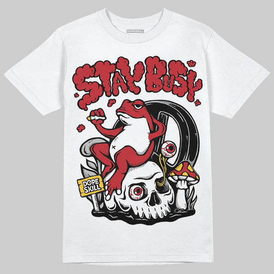 Jordan 14 Retro Ferrari (2025) DopeSkill T-Shirt Stay Busy Graphic Streetwear - White