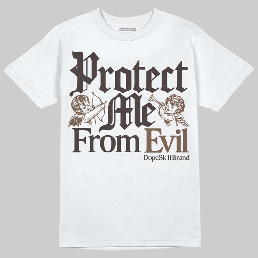 SoleFly x Air Jordan 12 Retro SP 'Cafecito/Baroque Brown' DopeSkill T-Shirt Protect Me From Evil Graphic Streetwear - White