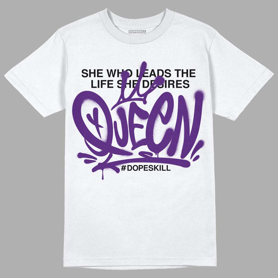 Jordan 12 “Field Purple” DopeSkill T-Shirt Queen Graphic Streetwear - White