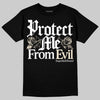 Jordan 5 Retro Reverse Metallic DopeSkill T-Shirt Protect Me From Evil Graphic Streetwear - Black