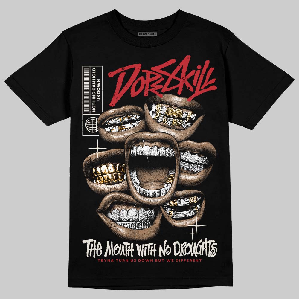 Jordan 4 “Flight Club” DopeSkill T-Shirt The Mouth With No Droughts Graphic Streetwear - Black