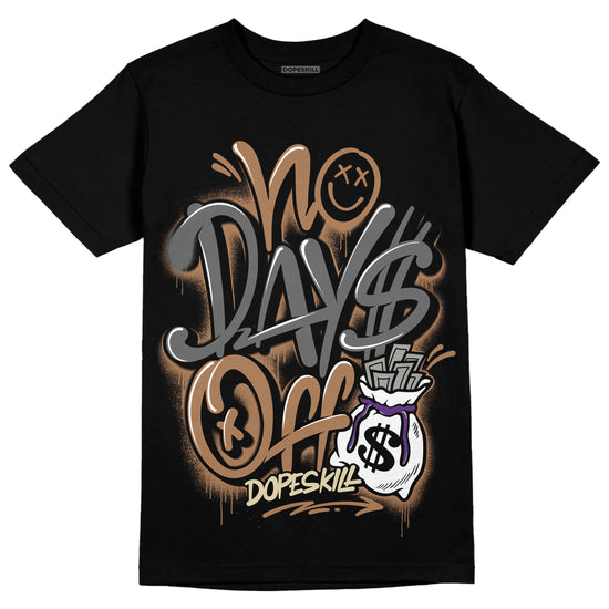 Jordan 6 WMNS Gore-Tex Brown Kelp DopeSkill T-Shirt No Days Off Graphic Streetwear - Black