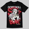 Jordan 5 Retro Fire Red Black Tongue (2025) DopeSkill T-Shirt Stay It Busy Graphic Streetwear - Black