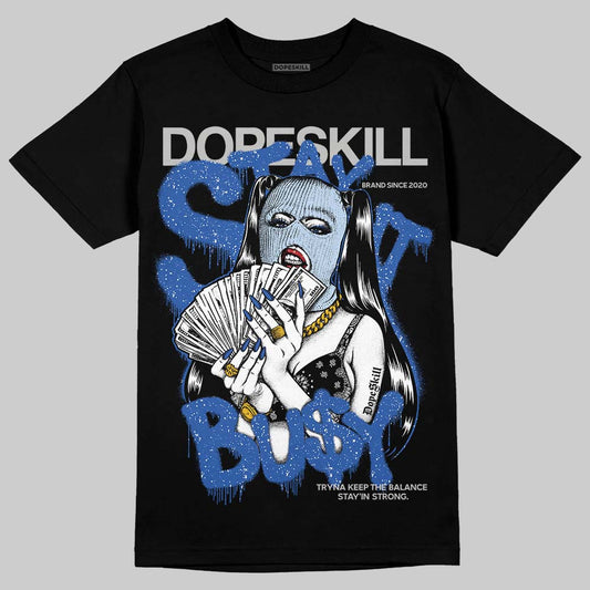Awake NY x Jordan 5 Retro 'Black Racer Blue' DopeSkill T-Shirt Stay It Busy Graphic Streetwear - Black