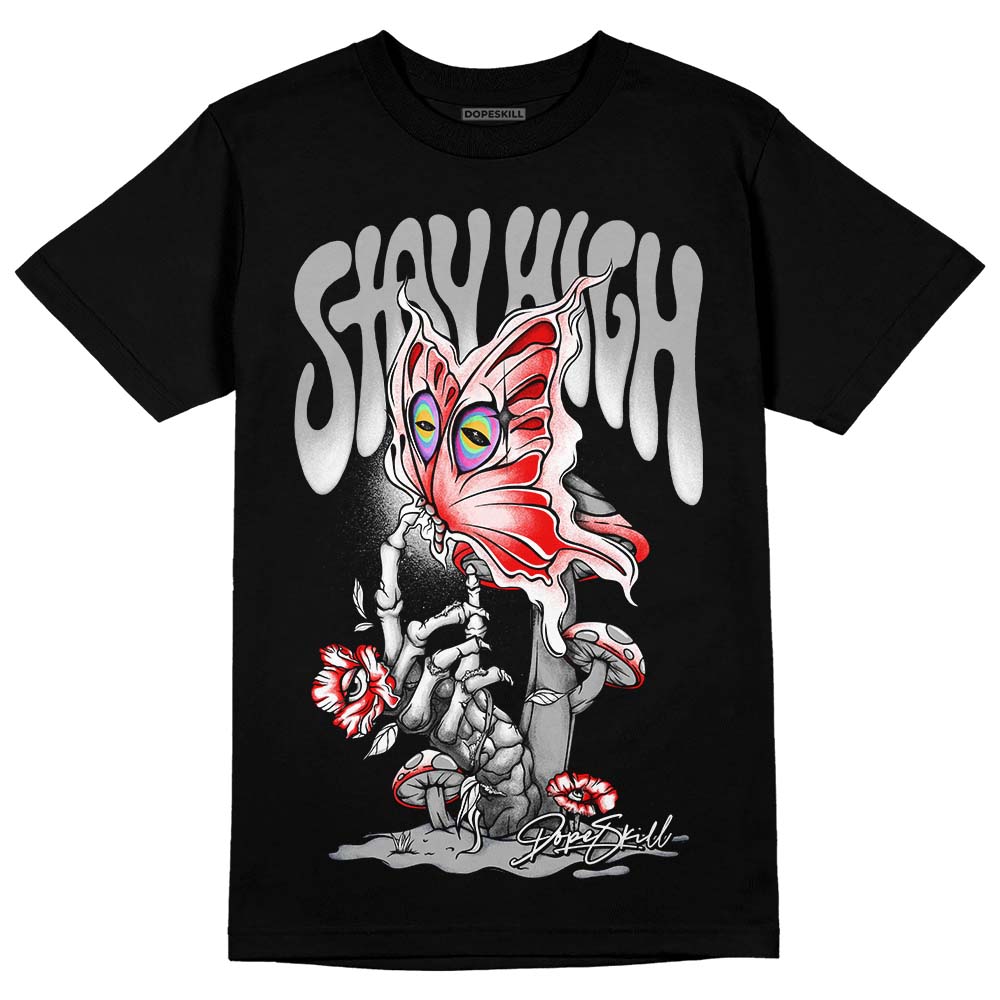 Jordan 1 Low OG “Shadow” DopeSkill T-Shirt Stay High Graphic Streetwear - Black