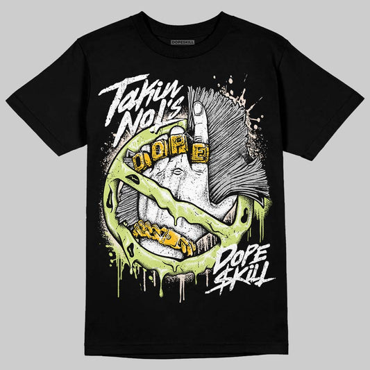 Jordan 5 “Luminous Green” DopeSkill T-Shirt Takin No L's Graphic Streetwear - Black