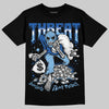 Air Foamposite One “International Blue” DopeSkill T-Shirt Threat Graphic Streetwear - Black