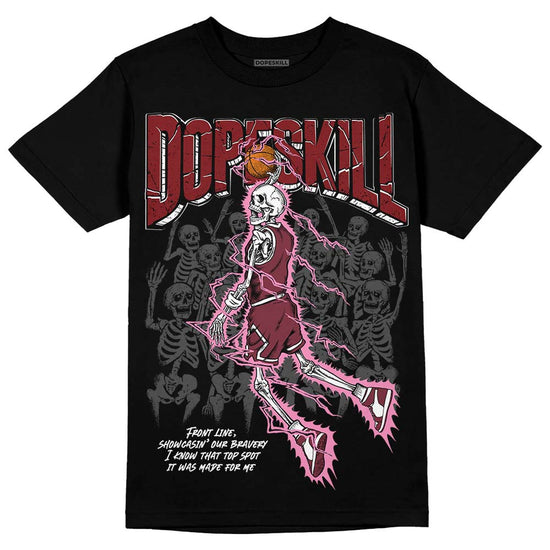 Jordan 1 Retro High OG “Team Red” DopeSkill T-Shirt Thunder Dunk Graphic Streetwear - Black