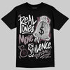 A Ma Maniére x Air Jordan 5 “Violet Ore” DopeSkill T-Shirt Real Ones Move In Silence Graphic Streetwear - Black
