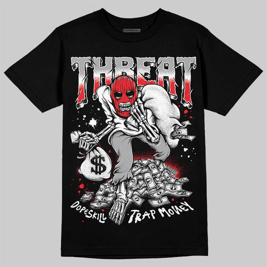 Jordan 4 “White Thunder” DopeSkill T-Shirt Threat Graphic Streetwear - Black