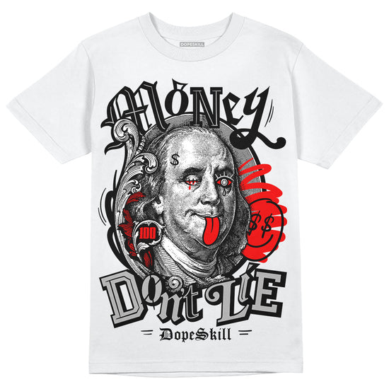 Jordan 1 Low OG “Shadow” DopeSkill T-Shirt Money Don't Lie Graphic Streetwear - White