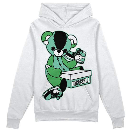 Jordan 1 High OG Green Glow DopeSkill Hoodie Sweatshirt Sneakerhead BEAR Graphic Streetwear - White