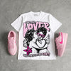 Triple Pink Dunk DopeSkill Oversize Print T-Shirt Real Ones Choose Loyalty Graphic