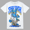 Royal Blue Sneakers DopeSkill T-Shirt Stay High Graphic Streetwear - White