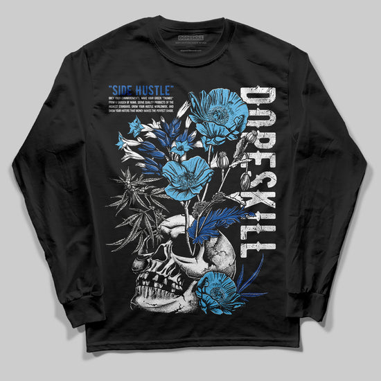 Jordan 12 “Blueberry” DopeSkill Long Sleeve T-Shirt Side Hustle Graphic Streetwear - Black