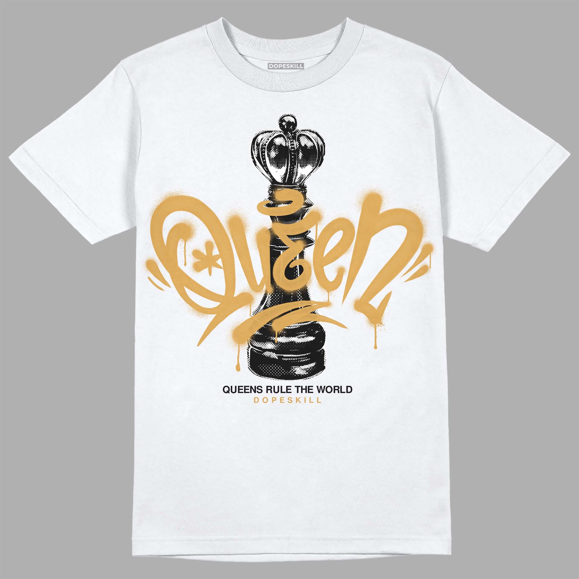 Jordan 11 "Gratitude" DopeSkill T-Shirt Queen Chess Graphic Streetwear - White