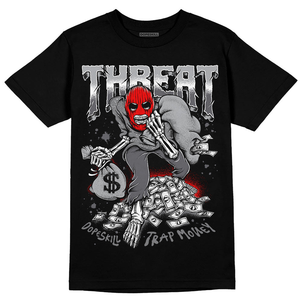 Jordan 4 Retro 'Wet Cement' DopeSkill T-Shirt Threat Graphic Streetwear - Black