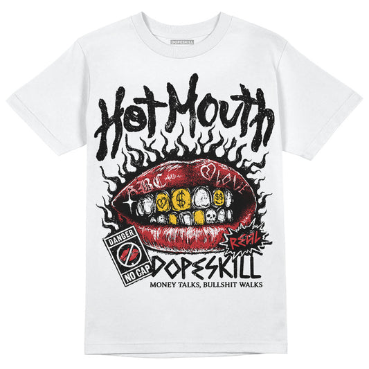 Jordan 12 “Red Taxi” DopeSkill T-Shirt Hot Mouth Graphic Streetwear - WHite