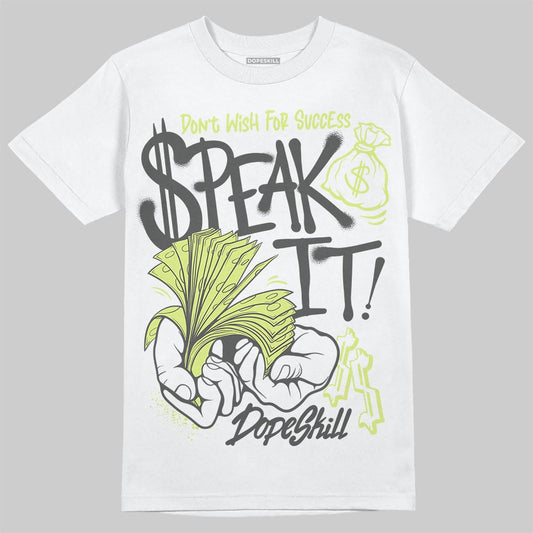 Jordan 4 GS “Light Lemon Twist” DopeSkill T-Shirt Speak It Graphic Streetwear - White