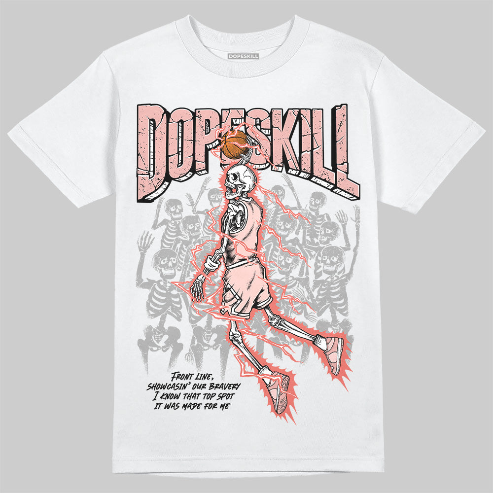 Lanvin Leather Curb Glitter Pale Pink  DopeSkill T-Shirt Thunder Dunk Graphic Streetwear - White