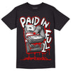 Jordan 1 Retro Low "Black Toe" DopeSkill T-Shirt Paid In Full Graphic Streetwear - Black