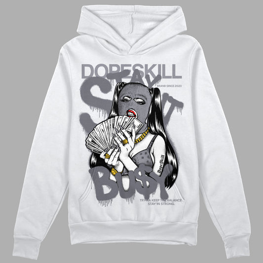 Jordan 14 Retro 'Stealth' DopeSkill Hoodie Sweatshirt Stay It Busy Graphic Streetwear - White