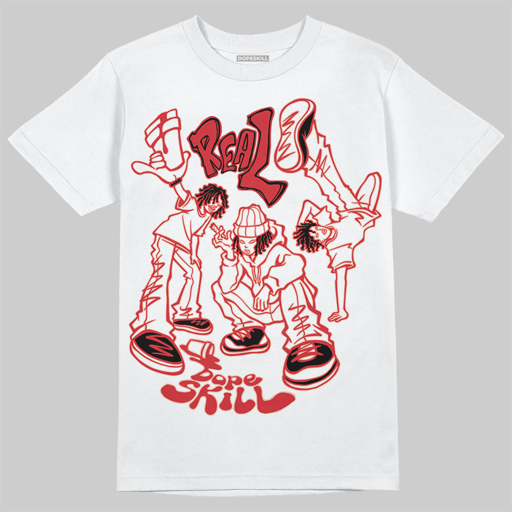Jordan 11 Retro Low Bred (2025) DopeSkill T-Shirt Real Y2K Players Graphic Streetwear - White 