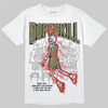 Travis Scott x Jordan 1 Medium Olive DopeSkill T-Shirt Thunder Dunk Graphic Streetwear - White