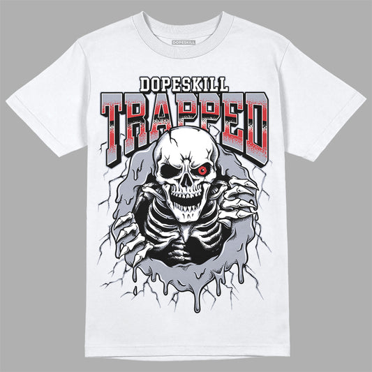 Jordan 4 “Bred Reimagined” DopeSkill T-Shirt Trapped Halloween Graphic Streetwear - White 