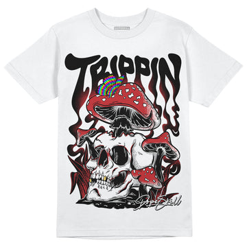 Jordan 12 “Red Taxi” DopeSkill T-Shirt Trippin Graphic Streetwear - White 