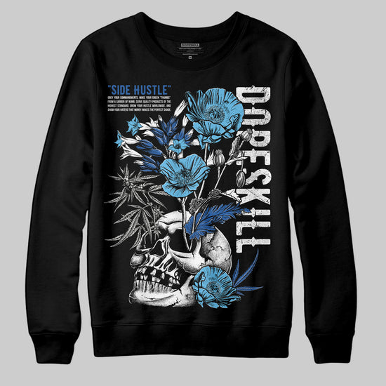 Jordan 12 “Blueberry” DopeSkill Sweatshirt Side Hustle Graphic Streetwear - Black 