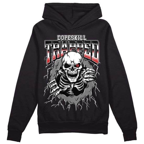 Jordan 1 High OG “Black/White” DopeSkill Hoodie Sweatshirt Trapped Halloween Graphic Streetwear - Black