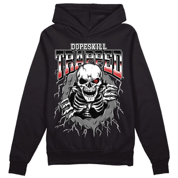 Jordan 1 High OG “Black/White” DopeSkill Hoodie Sweatshirt Trapped Halloween Graphic Streetwear - Black