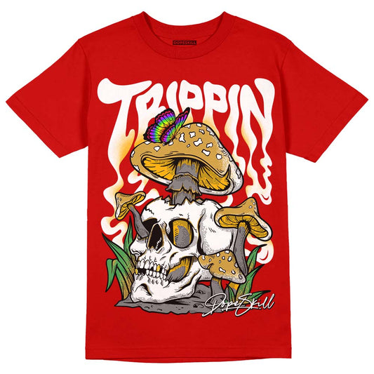 Red Sneakers DopeSkill Red T-shirt Trippin Graphic Streetwear