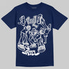 Jordan 4 SB “Summit White/Navy” DopeSkill T-Shirt Real Y2K Players Graphic Streetwear - navy