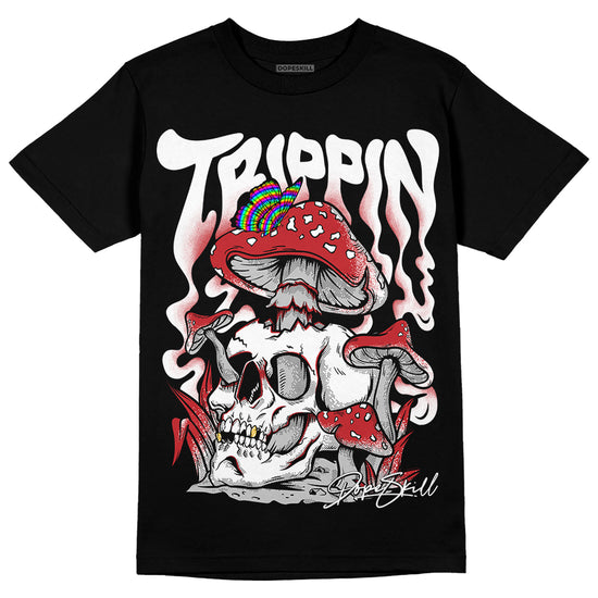 Jordan 12 “Red Taxi” DopeSkill T-Shirt Trippin Graphic Streetwear - Black