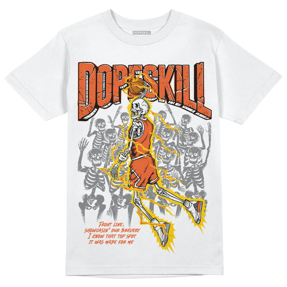 Jordan 3 Georgia Peach DopeSkill T-Shirt Thunder Dunk Graphic Streetwear - White 