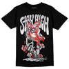 Jordan 2 Retro "Black Cement" DopeSkill T-Shirt Stay High Graphic Streetwear - Black