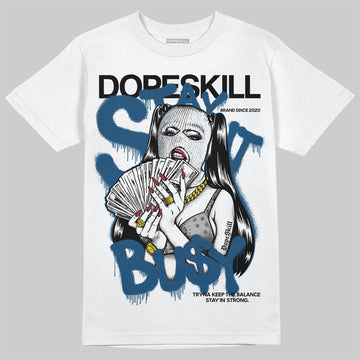 Jordan 12 Retro French Blue (2025) DopeSkill T-Shirt Stay It Busy Graphic Streetwear - White
