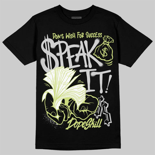 Jordan 4 GS “Light Lemon Twist” DopeSkill T-Shirt Speak It Graphic Streetwear - Black