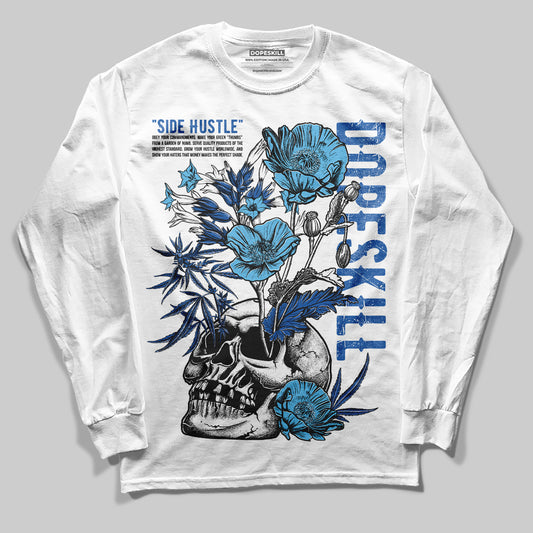 Jordan 12 “Blueberry” DopeSkill Long Sleeve T-Shirt Side Hustle Graphic Streetwear - White