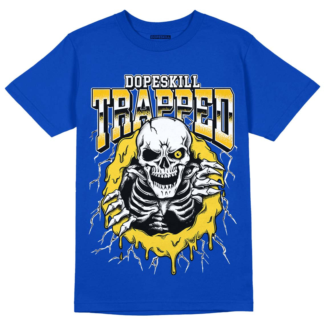 Jordan 14 “Laney” DopeSkill Varsity Royal T-Shirt Trapped Halloween Graphic Streetwear